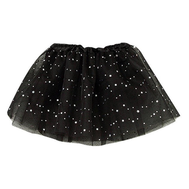 Baby Kids Girls Princess Stars Sequins Party Dance Ballet Tutu Skirts Star sequined skirt