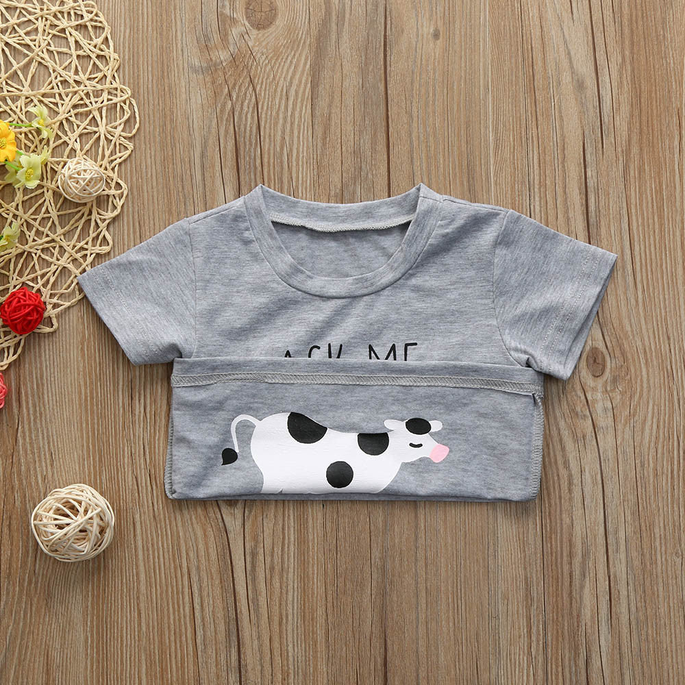 Toddler Kids Baby Boys Clothes Short Sleeve Letter Printing Tops T-Shirt Blouse