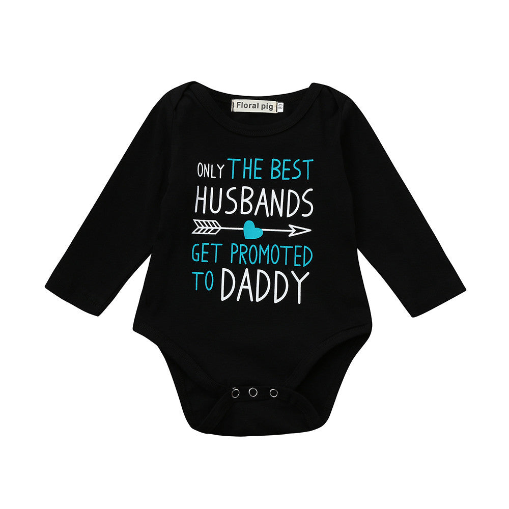 Newborn Baby Boys Toddler Letter Arrow Print Romper Jumpsuit Outfits Clothes