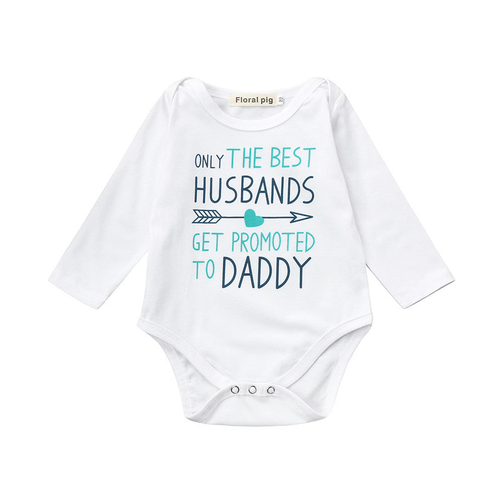 Newborn Baby Boys Toddler Letter Arrow Print Romper Jumpsuit Outfits Clothes