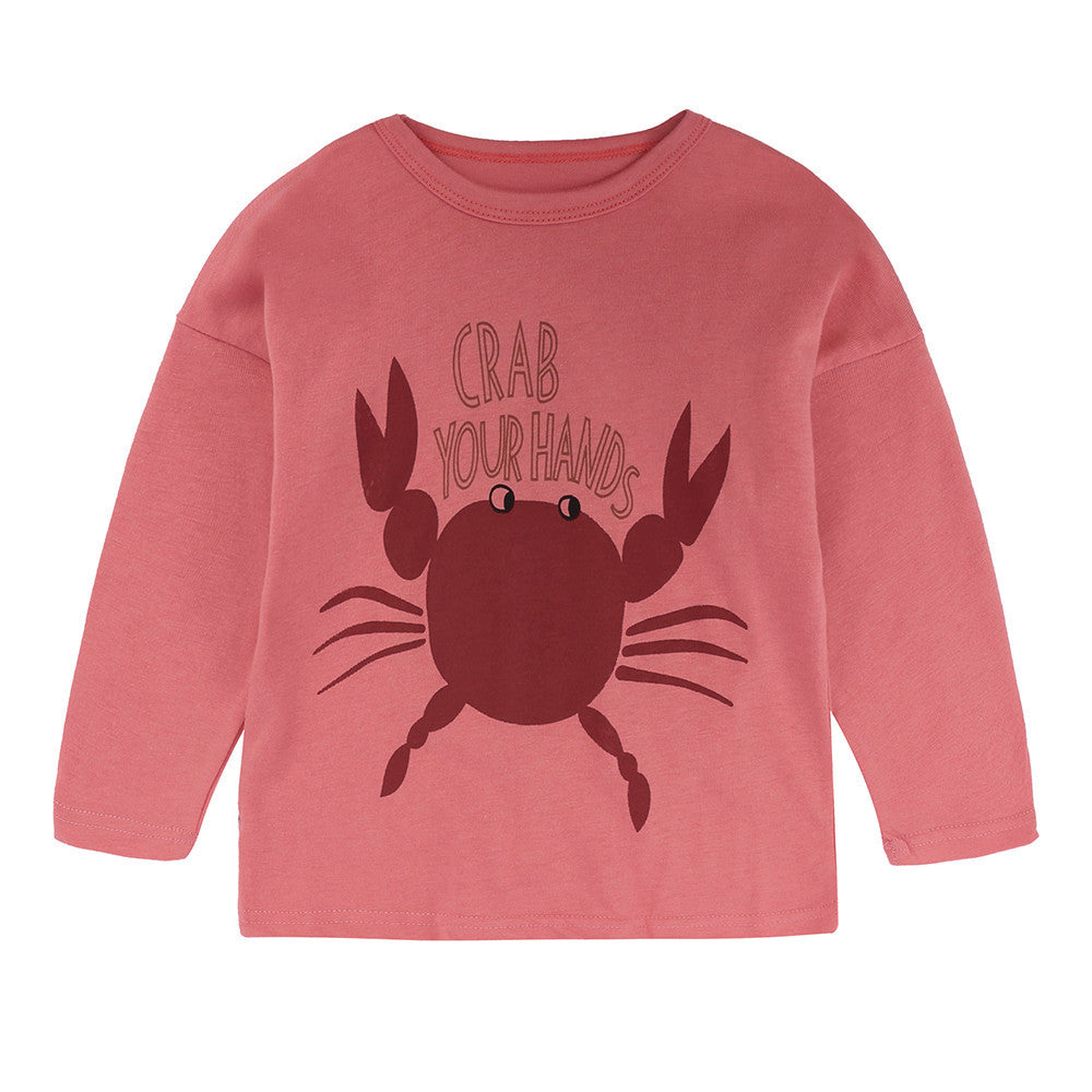 Baby Toddler Girl Boys Autumn Winter Crab Print Tops  Warm Outfits Shirt Clothes