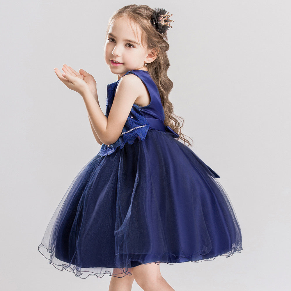 Flower Girl Princess Bridesmaid Pageant Lace Tutu Tulle Gown Party Wedding Dress