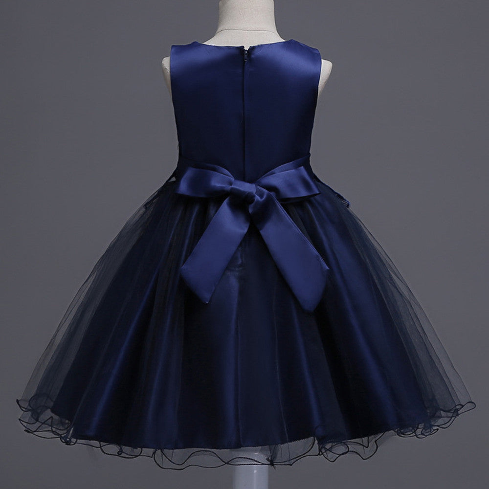 Flower Girl Princess Bridesmaid Pageant Lace Tutu Tulle Gown Party Wedding Dress