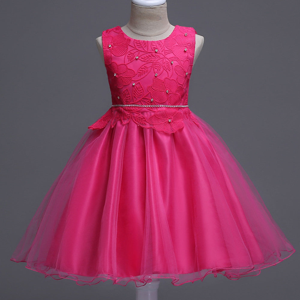 Flower Girl Princess Bridesmaid Pageant Lace Tutu Tulle Gown Party Wedding Dress