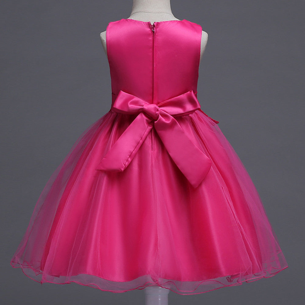 Flower Girl Princess Bridesmaid Pageant Lace Tutu Tulle Gown Party Wedding Dress