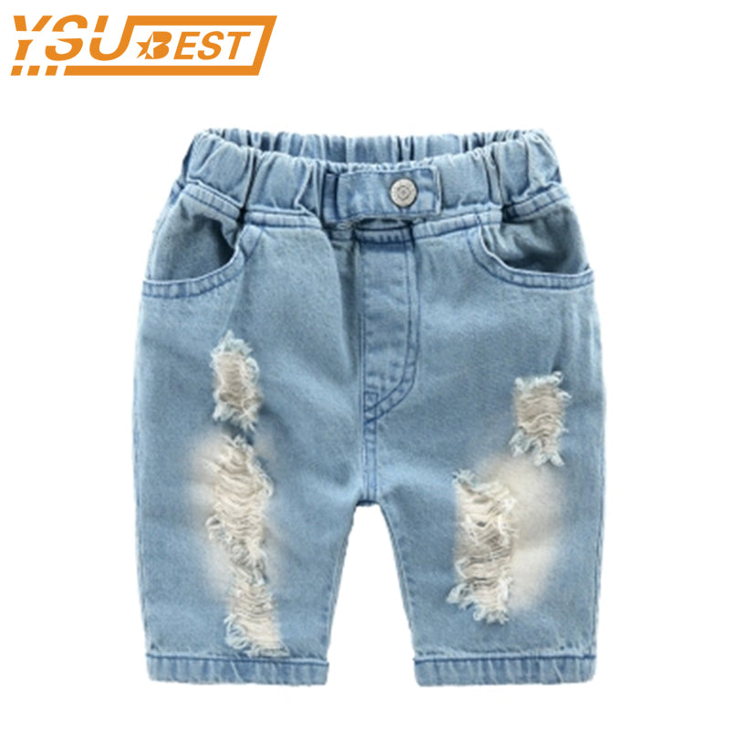 2018 Summer Children Boys Denim Shorts 1-6Y Baby Boys Casual Shorts Kids Soft Jeans Shorts Children Clothing Boys Ripped Jeans
