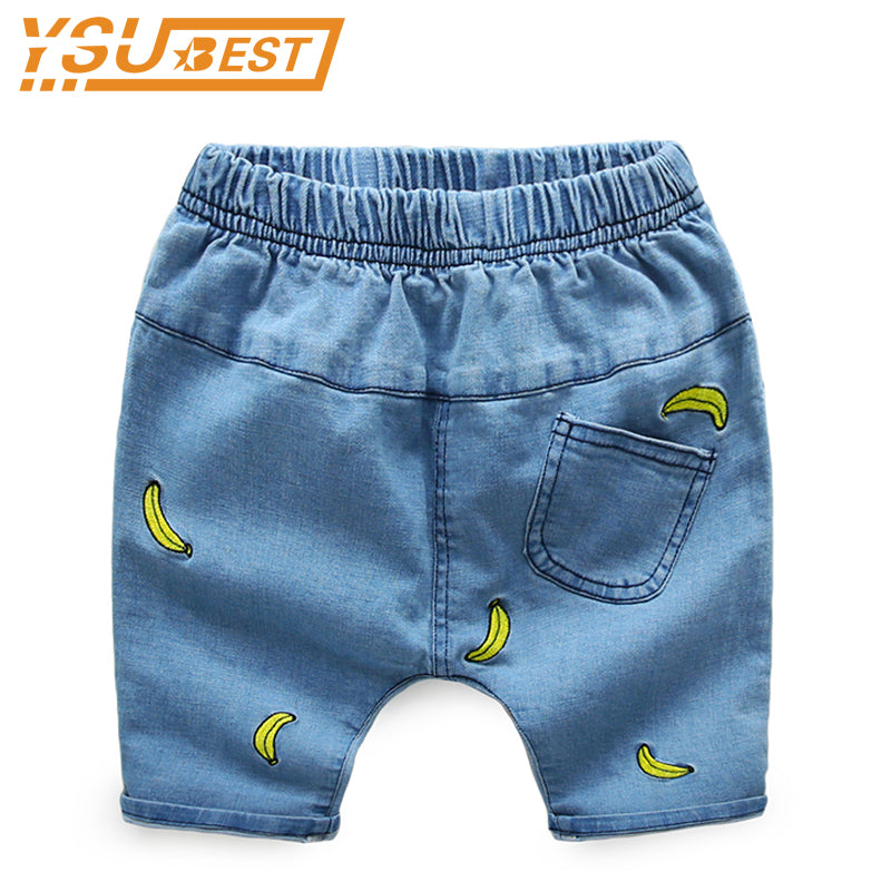 1-6Y Baby Boys Casual Shorts 2018 Children Boys Banana Denim Shorts Kids Soft Jeans Shorts Children Clothing Boy Summer Hot Pant